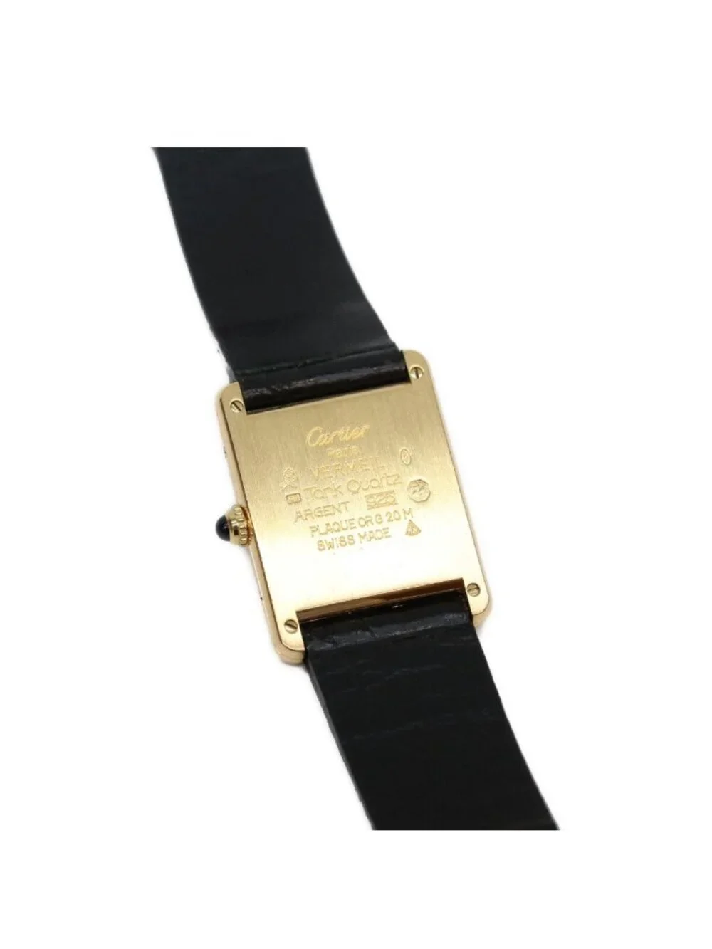 Cartier Must Tank LM Vermeil Ivory Dial Leather